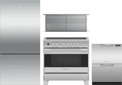 4 Piece Package Includes Refrigerator, Range, Hood And Dishwasher